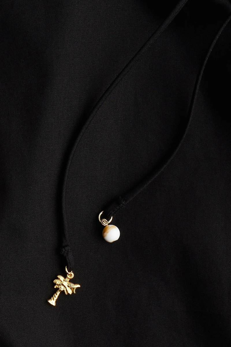 Drawstring-Neck Dress