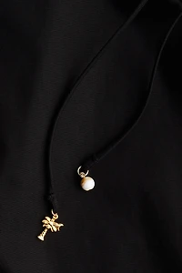 Drawstring-Neck Dress