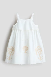 Robe brodée à bretelles fines
