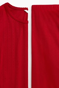 MAMA Pointelle jersey pyjamas
