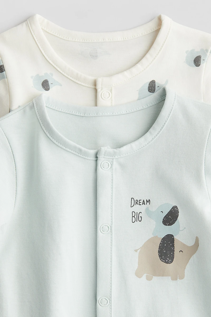 2-pack Cotton Pajama Jumpsuits