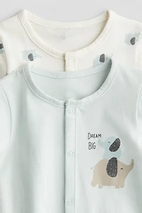 2-pack Cotton Pajama Jumpsuits