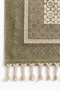 Cotton Rug with Fringe