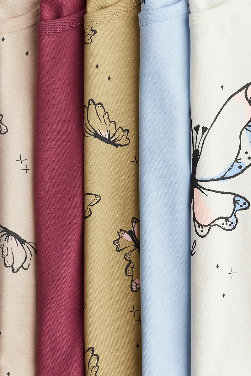 Lot de 5 hauts en jersey coton