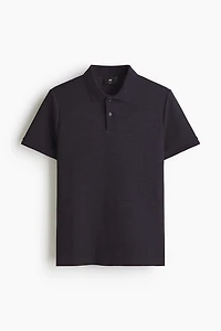 Slim-Fit Jacquard-Knit Polo Shirt