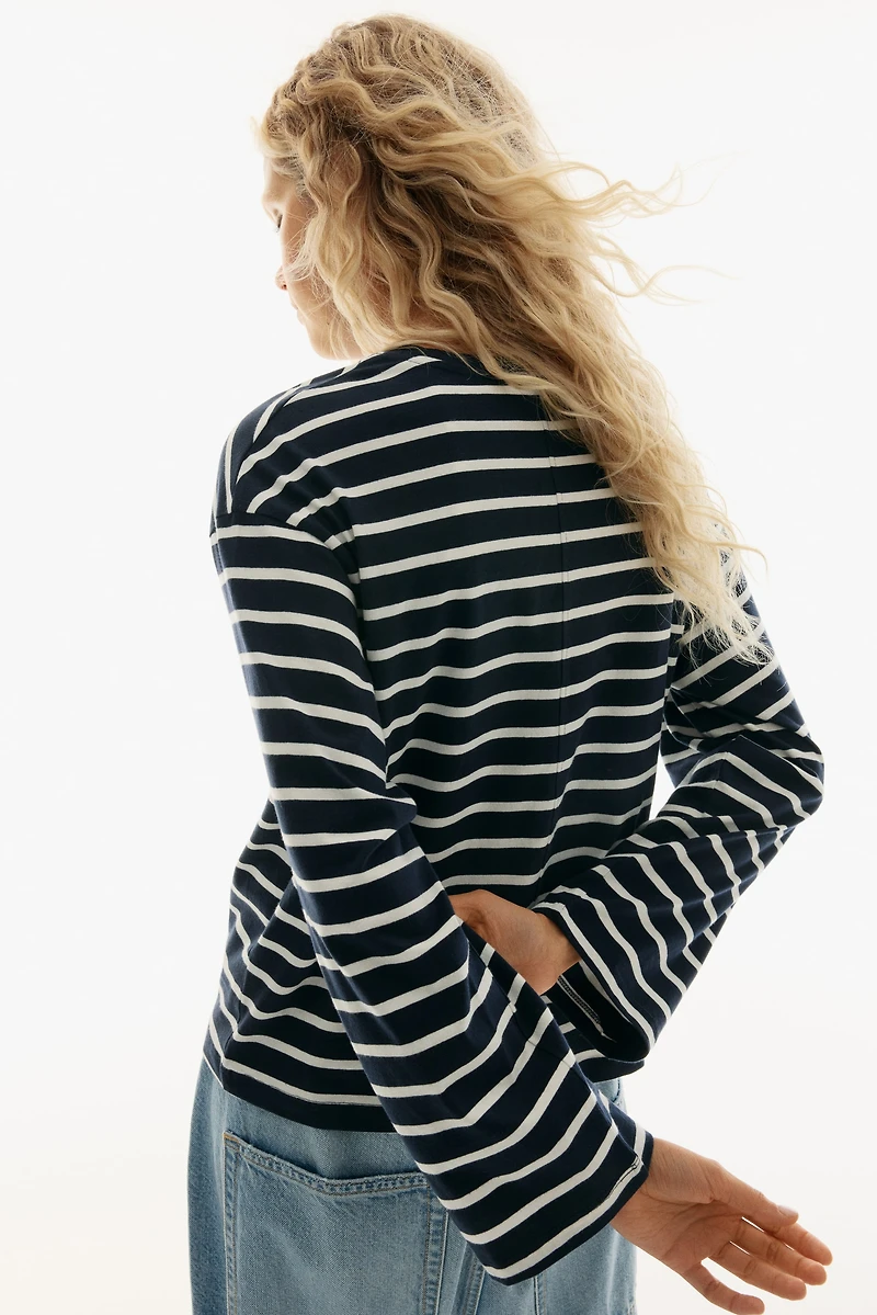 Long-Sleeved Cotton Top
