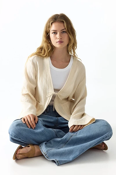 Veste à nouer en mousseline