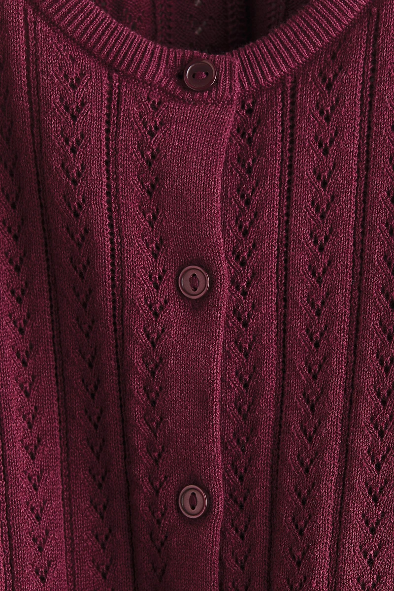 Gilet en pointelle de coton