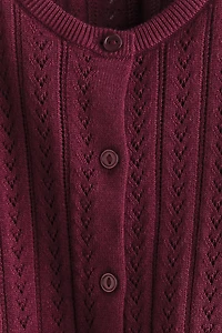 Gilet en pointelle de coton