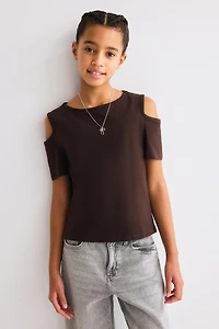 Open-Shoulder Cotton Top