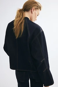 Knot-Button Denim Jacket