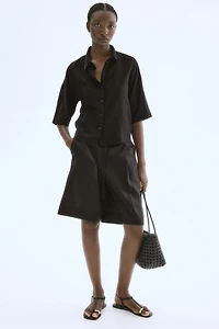 Linen-Blend Shirt