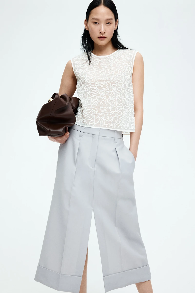Sheer embroidered top