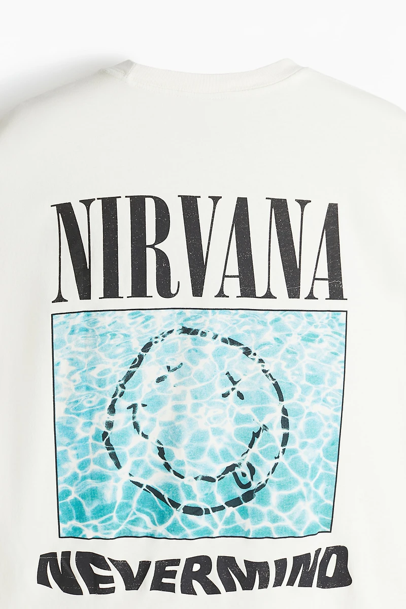 Loose Fit Vintage-Look Printed T-Shirt