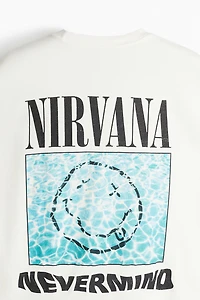Loose Fit Vintage-Look Printed T-Shirt
