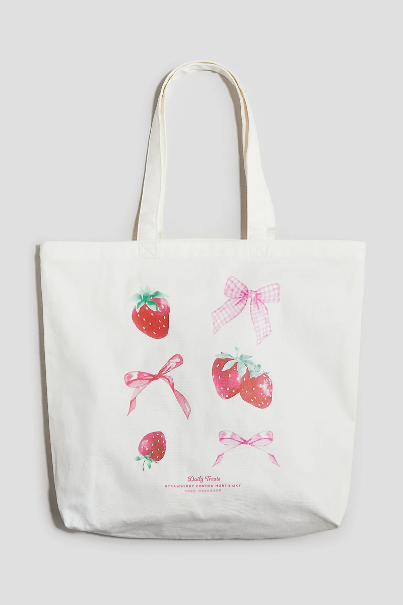 Printed Canvas Tote Bag