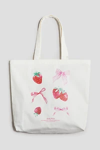 Printed Canvas Tote Bag
