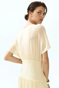 Sheer Jersey Midi Dress