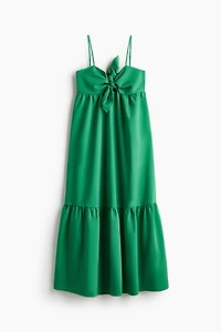 Tie-Detail Tiered Dress