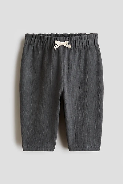 Textured Cotton Pants