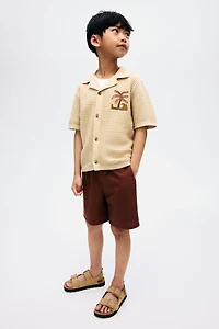 Linen-Blend Shorts