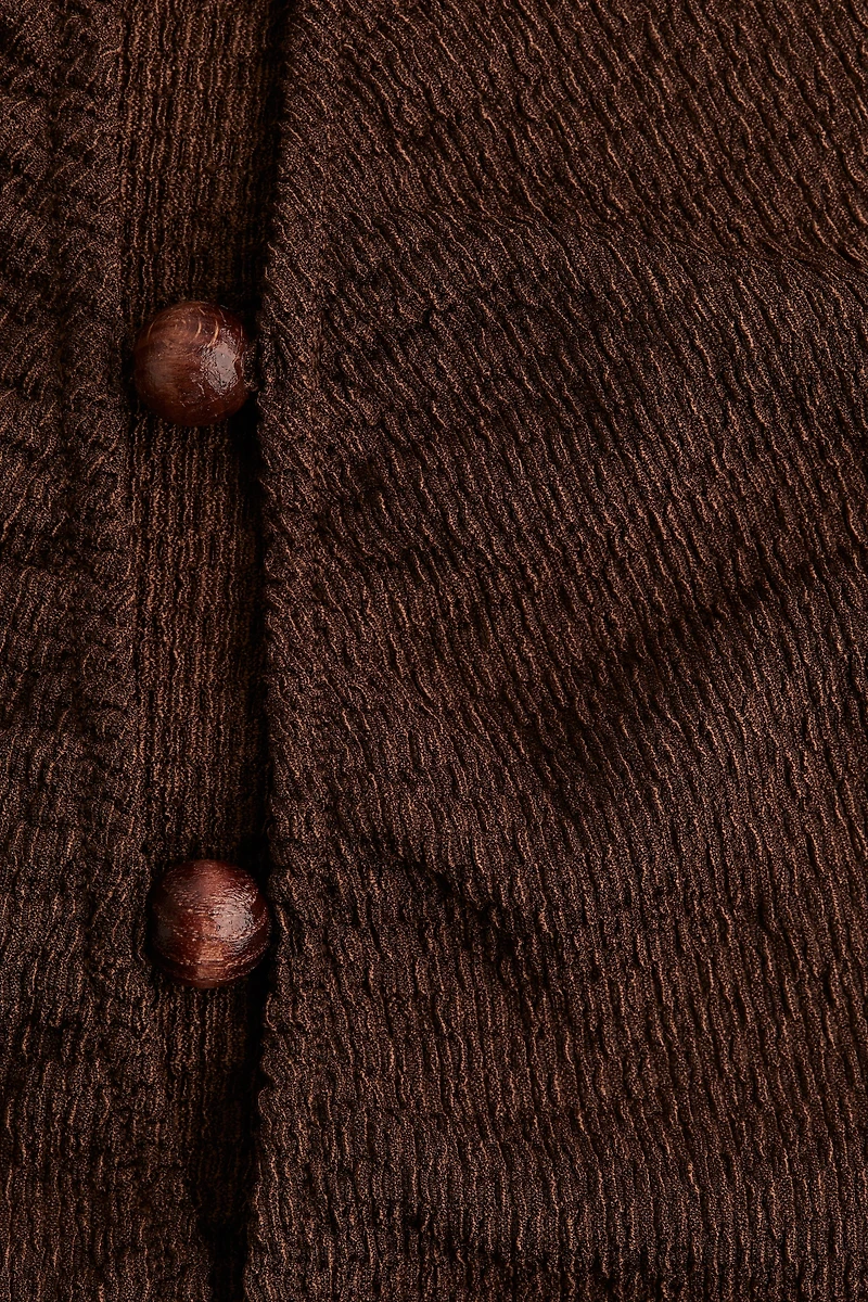 Bead-Detail Ruched Dress