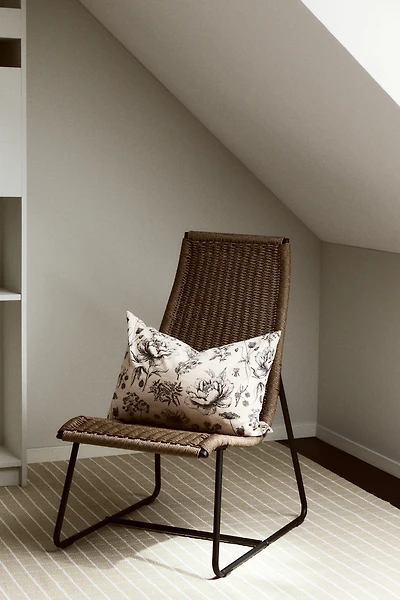 Housse de coussin en lin mélangé