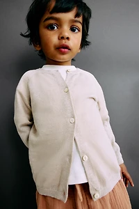Fine-Knit Linen Cardigan