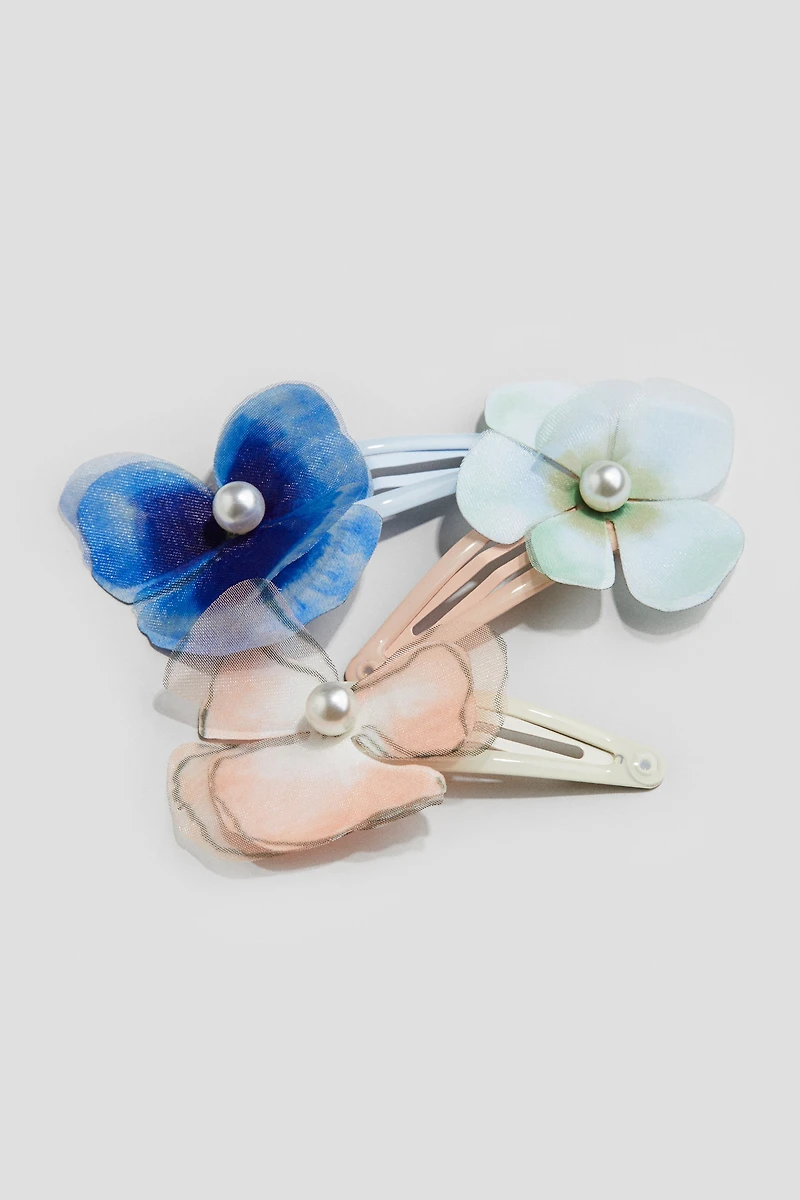 3-Pack Appliquéd Hair Clips
