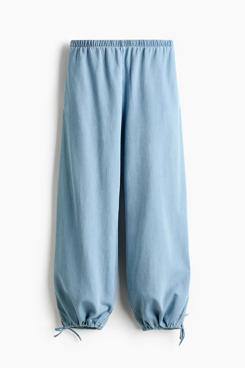 Balloon-Leg Denim Pants