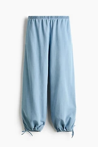 Balloon-Leg Denim Pants