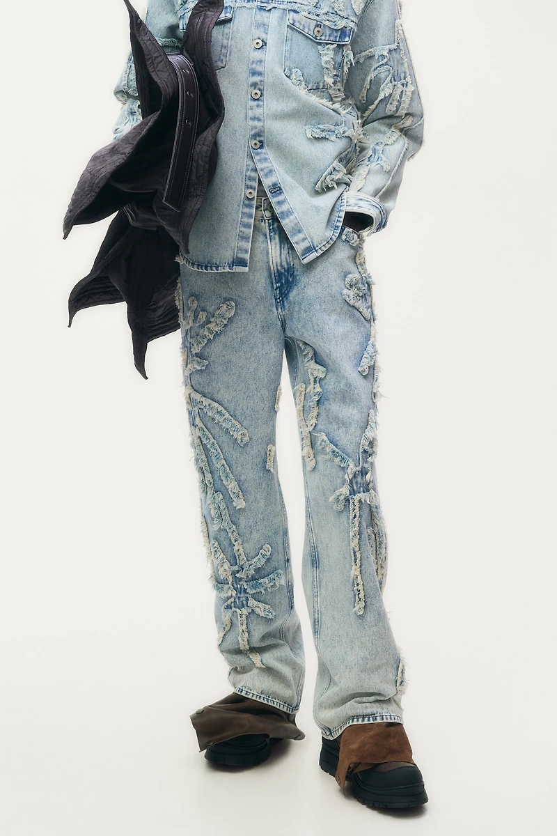 Distressed-Look Jeans