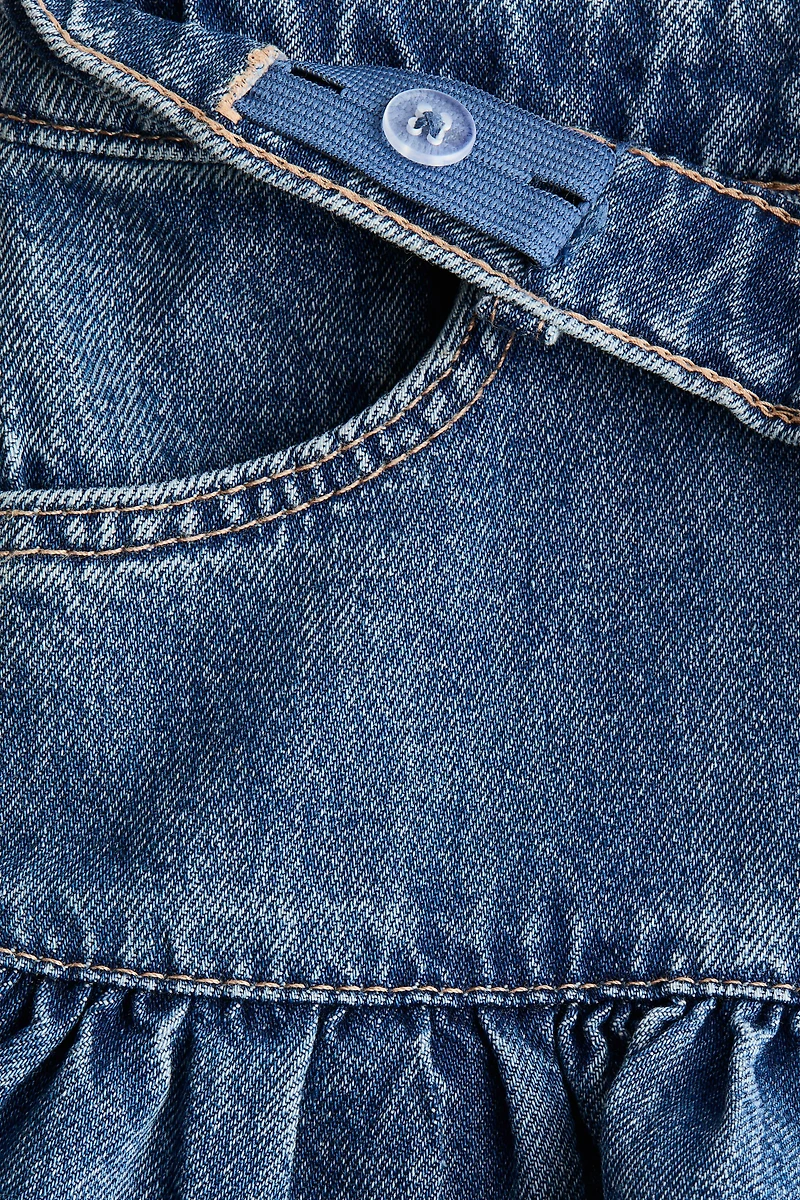 Jupe volantée en denim