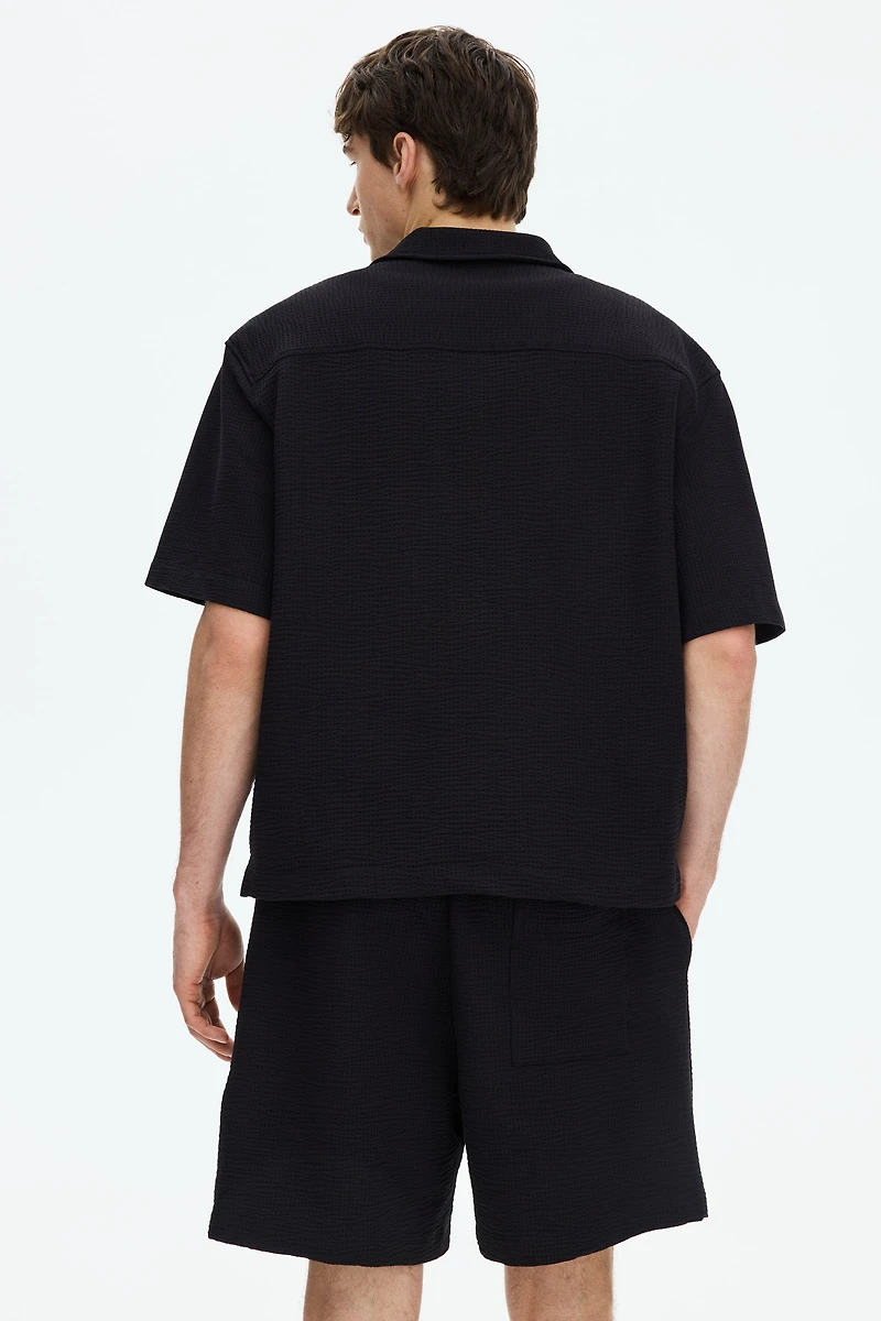 Relaxed-Fit Waffled Shorts