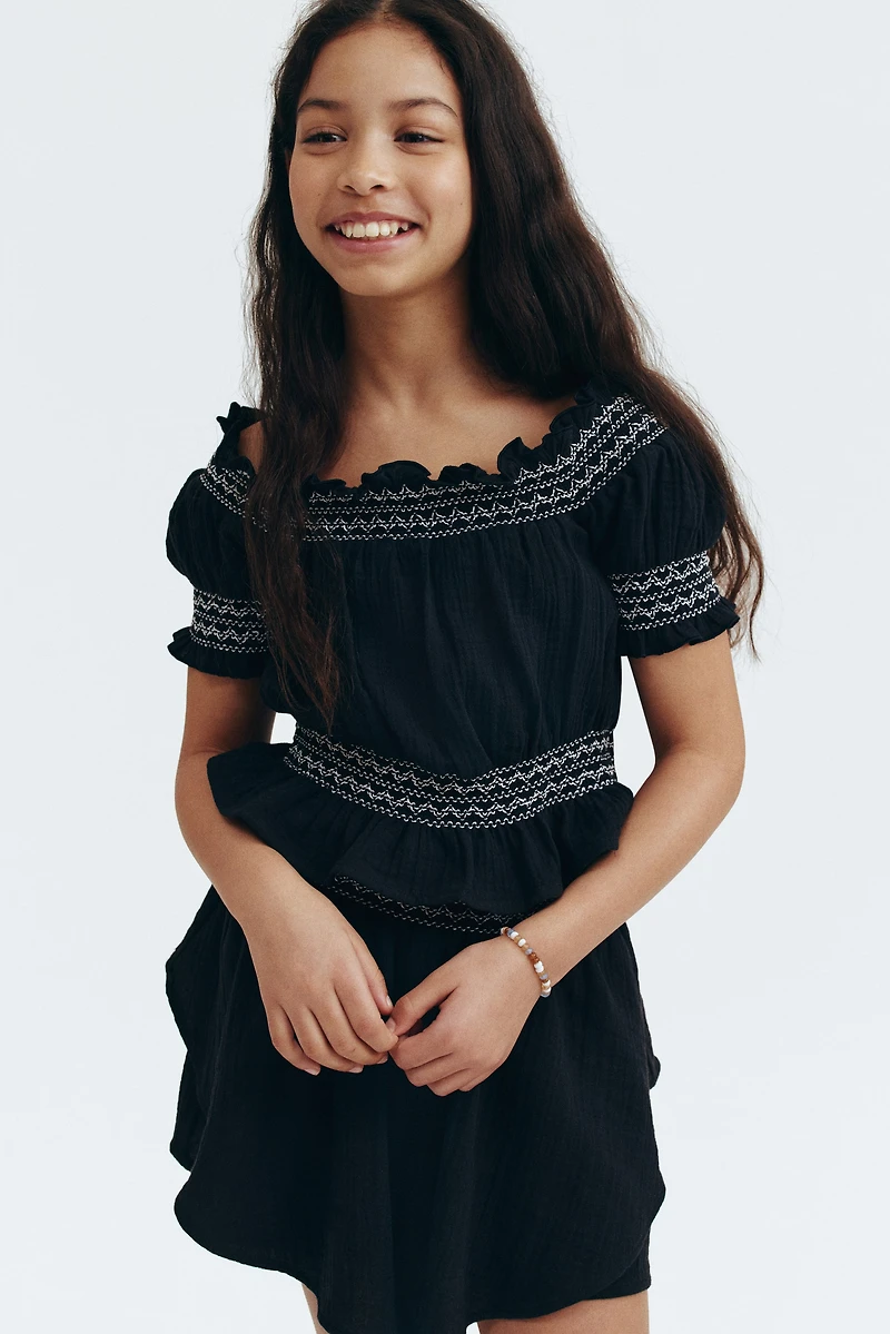 Muslin Top with Smocking