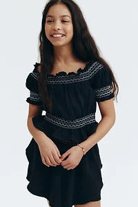 Muslin Top with Smocking