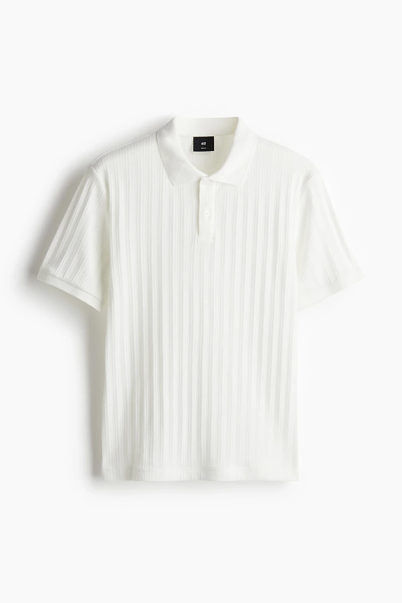 Slim-Fit Textured Jersey Polo Shirt