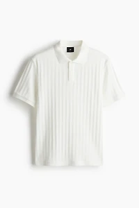 Slim-Fit Textured Jersey Polo Shirt