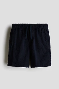 Cotton Seersucker Shorts