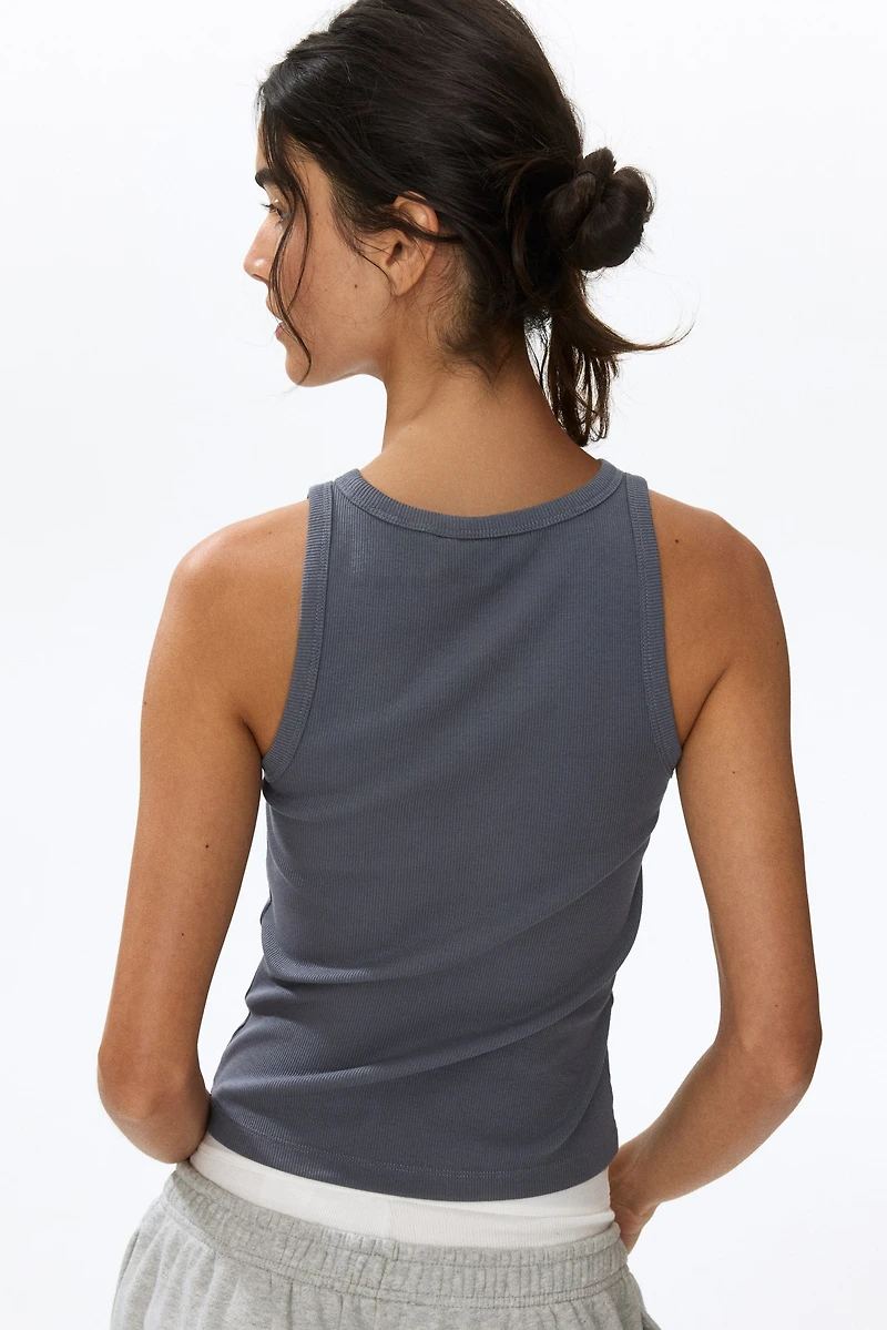 Ribbed Cotton Tank Top