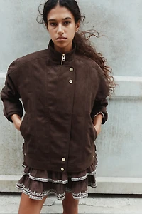 Veste grande taille de style motard