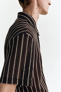 Chemise classique en tricot texturé