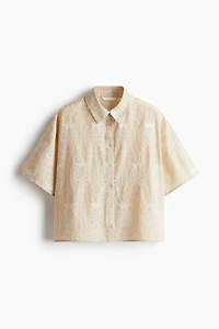 Shirt with Eyelet Embroidery