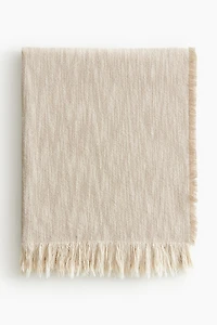Fringed Slub-Weave Throw