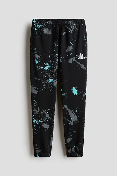 Printed Brushed-Inside Joggers