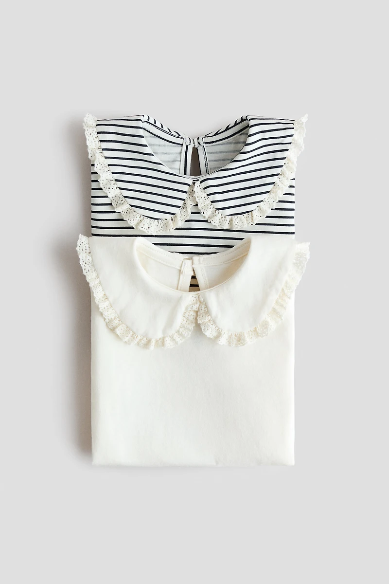 2-Pack Cotton Tops with Collar
