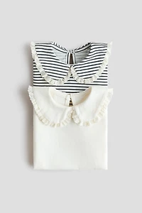 2-Pack Cotton Tops with Collar
