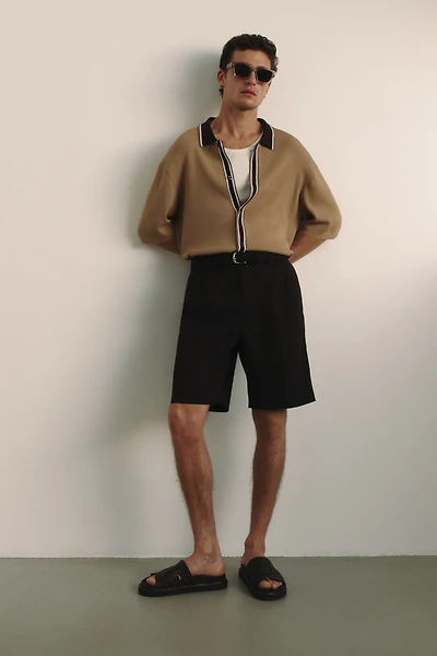 Regular-Fit Rib-Knit Shirt