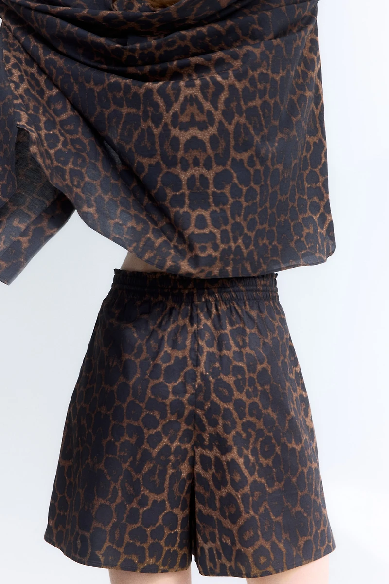 Printed Drawstring Shorts