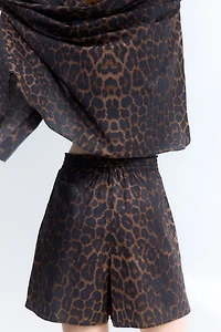 Printed Drawstring Shorts